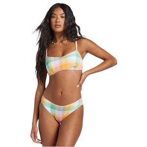 Billabong Warm Waves Lila Size Medium D DD Cups Bikini Top